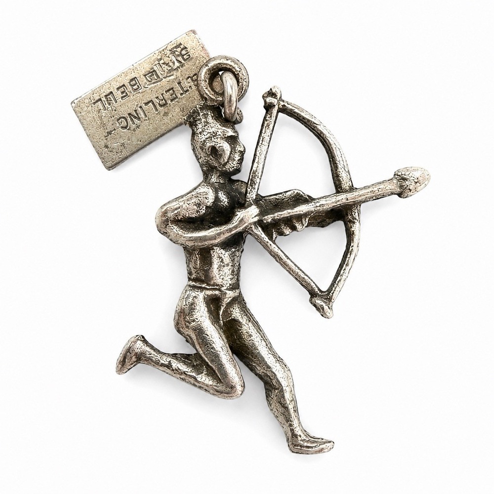VTG Bell Trading Sterling Silver Sagittarius Archer Wisconsin Dells Charm 3.58g
